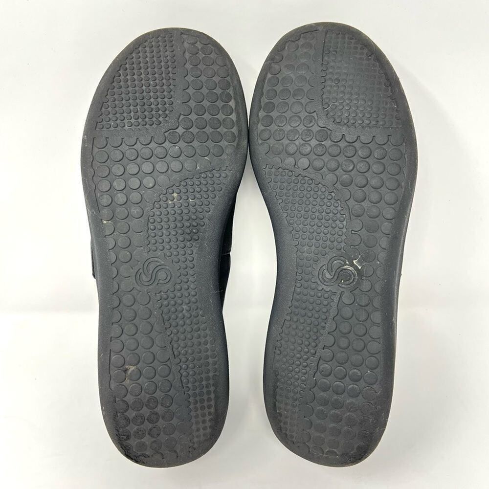 Clarks Cloudsteppers Black Sillian 2.0 Ease Adjustable Strap Slip On Shoes 7.5 - Picture 9 of 11